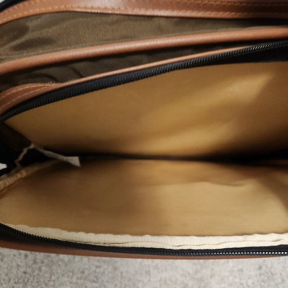 NEW Vintage Lark Expandable Canvas‎ Leather Overnight Weekender Carry-On Luggage